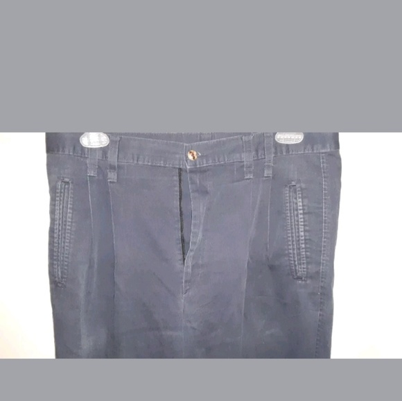 LOAFERS MENS PLEATED PANTS 36x32 Navy work pants - Picture 4 of 6